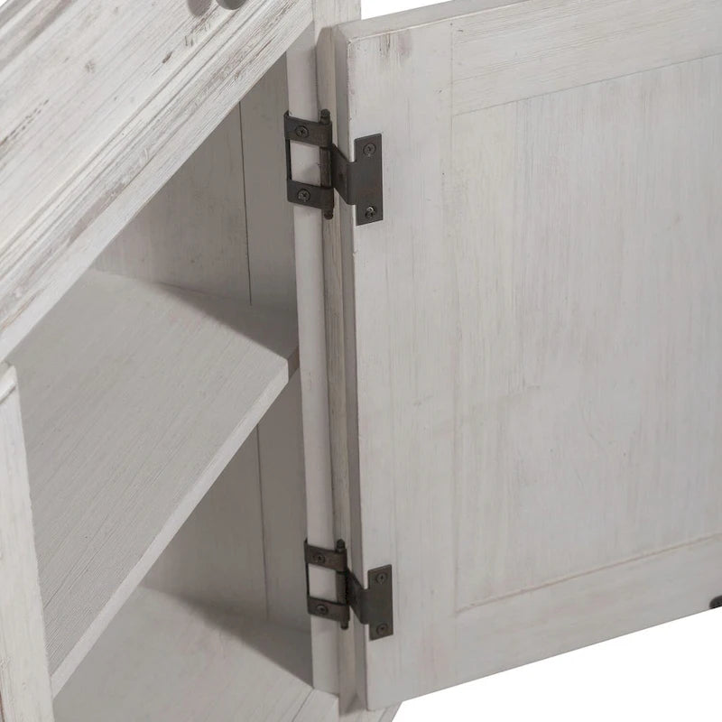 Meuble d'appoint River Place Riverstone blanc et tabac