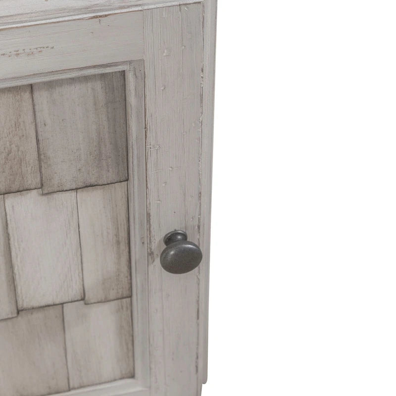 Meuble d'appoint River Place Riverstone blanc et tabac