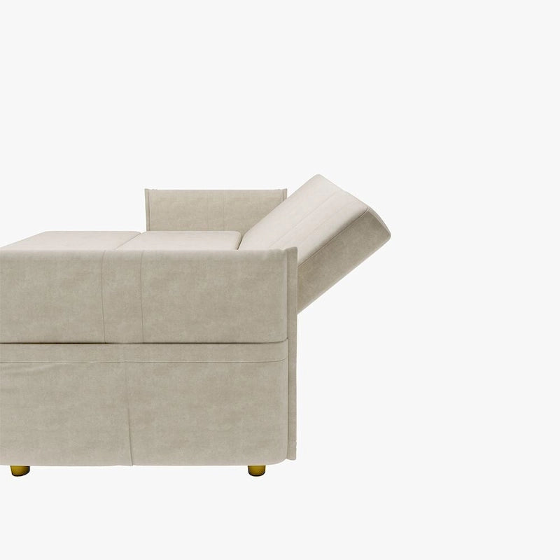 98.43 Nowoczesna, minimalistyczna rozkładana sofa narożna w kształcie litery LOdporna na zarysowania i wodoodporna, stelaż z litego drewna