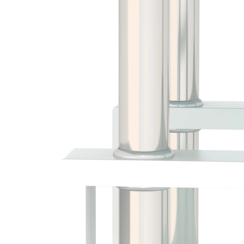 Table de thé/café/d'appoint carrée moderne en verre trempé - 17,72 long. x 17,72 larg. x 20,5 haut.