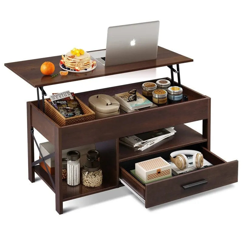Stolik kawowy z podnoszonym blatem – 18.9D x 38.58W x 17.83H