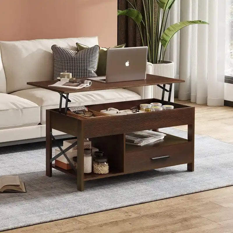 Stolik kawowy z podnoszonym blatem – 18.9D x 38.58W x 17.83H