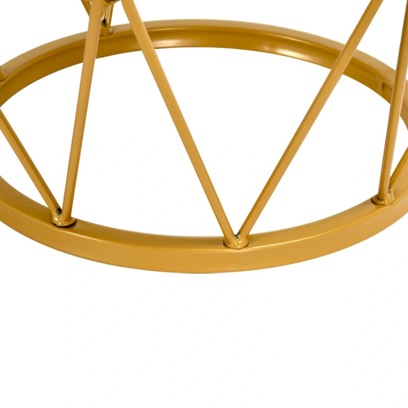 Moasis Table d'appoint ronde à 2 niveaux avec plateau en faux marbre pour salon