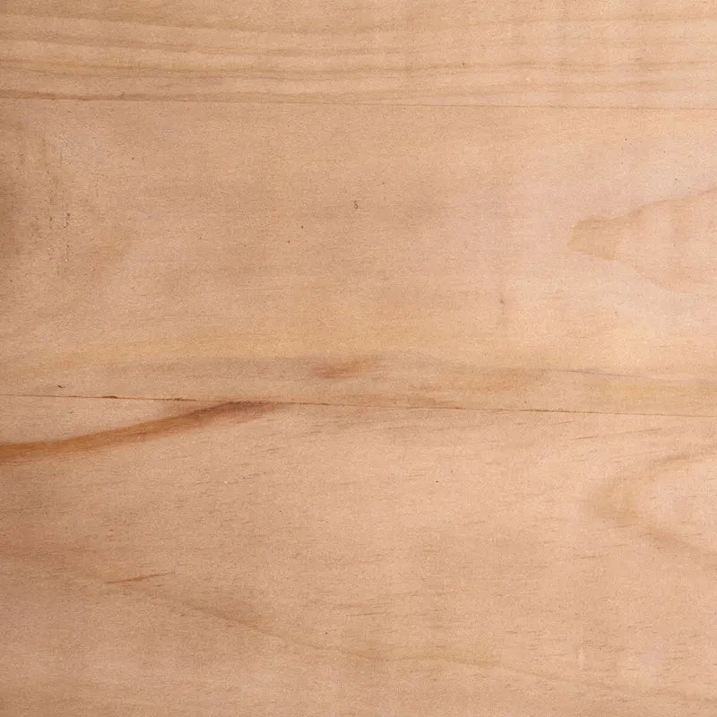 Table basse Balak ronde et moderne avec sablier, pin naturel