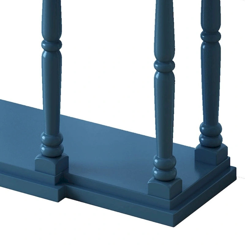 Console de style rétro pour entrée, salon ou chambre, avec 4 tiroirs de rangement et 1 étagère