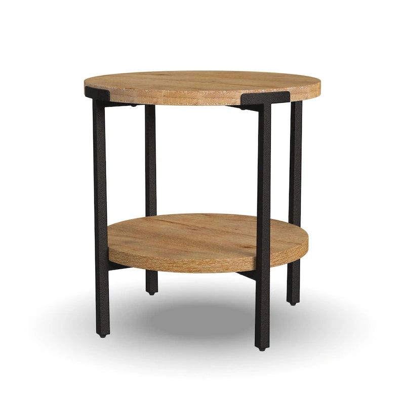 Table d'appoint ronde en bois ouvragé