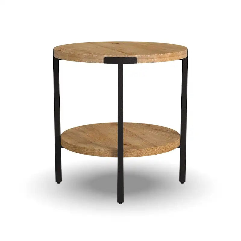 Table d'appoint ronde en bois ouvragé