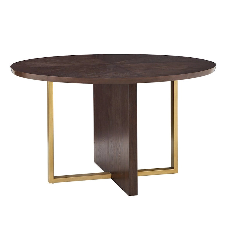 Stół obiadowy okrągły 54 cale Andrea Espresso marki iNSPIRE Q Modern – okrągły stół obiadowy 54 cale