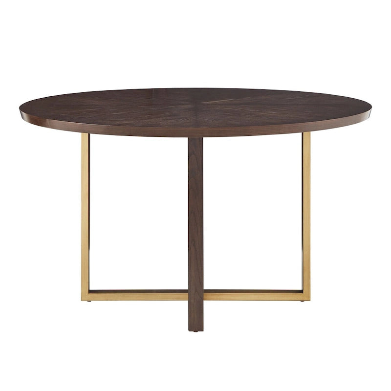Stół obiadowy okrągły 54 cale Andrea Espresso marki iNSPIRE Q Modern – okrągły stół obiadowy 54 cale