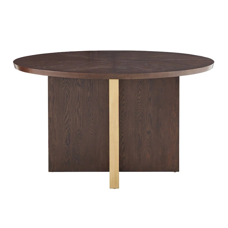Stół obiadowy okrągły 54 cale Andrea Espresso marki iNSPIRE Q Modern – okrągły stół obiadowy 54 cale