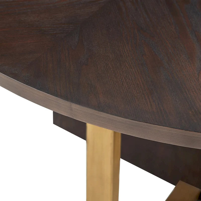 Stół obiadowy okrągły 54 cale Andrea Espresso marki iNSPIRE Q Modern – okrągły stół obiadowy 54 cale