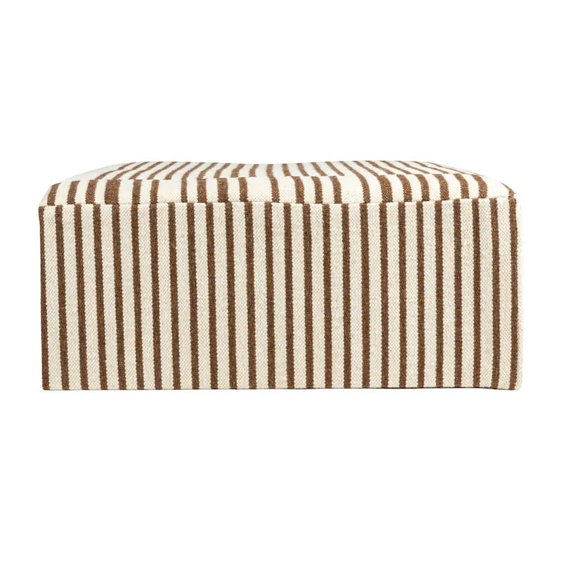 Table basse ottomane rembourrée en Kilim de laine