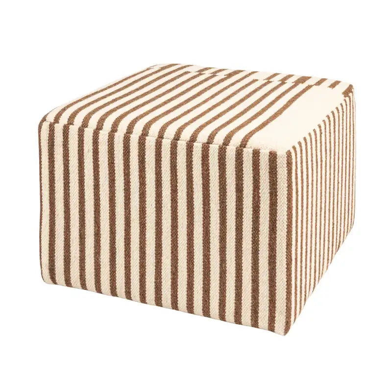 Table basse ottomane rembourrée en Kilim de laine