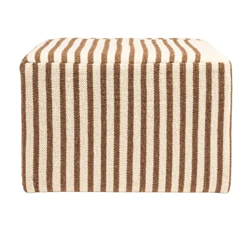 Table basse ottomane rembourrée en Kilim de laine