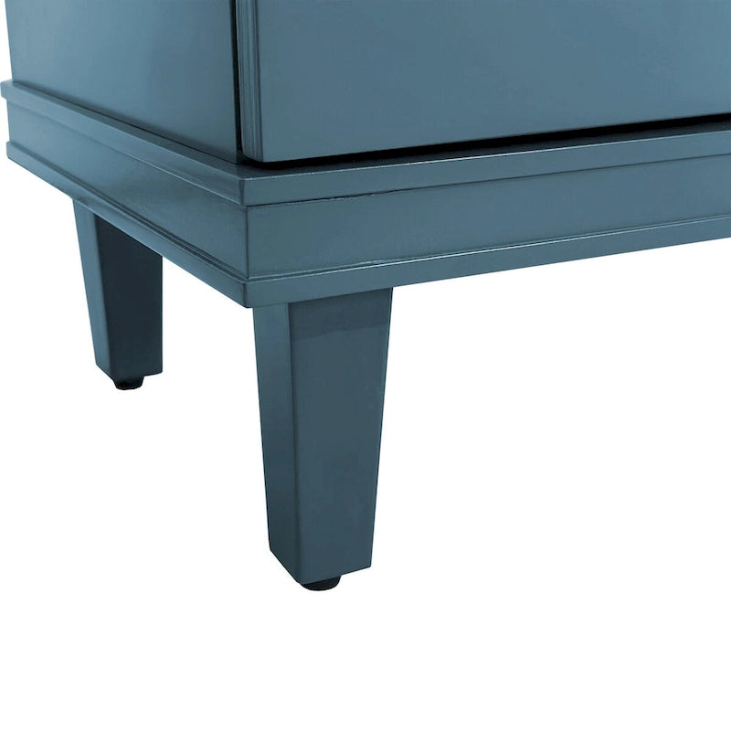 70.07Grand buffet 4 portes, identique pour salon, cuisine, chambre, couloir, vert olive, bleu marine, bleu paon