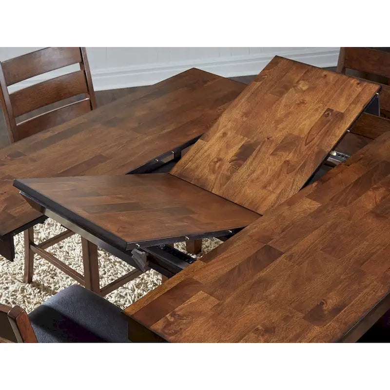 Ensemble de salle à manger 7 pièces en bois massif Karlina