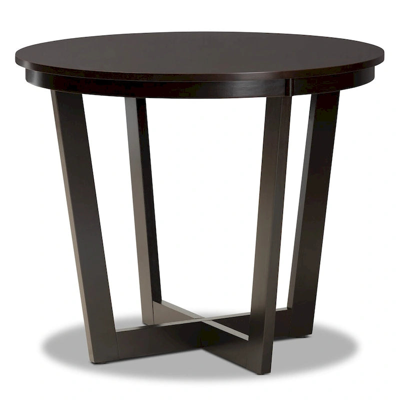 Ensemble de salle à manger 5 pièces en bois Telma moderne et contemporain – Gris/Brun foncé