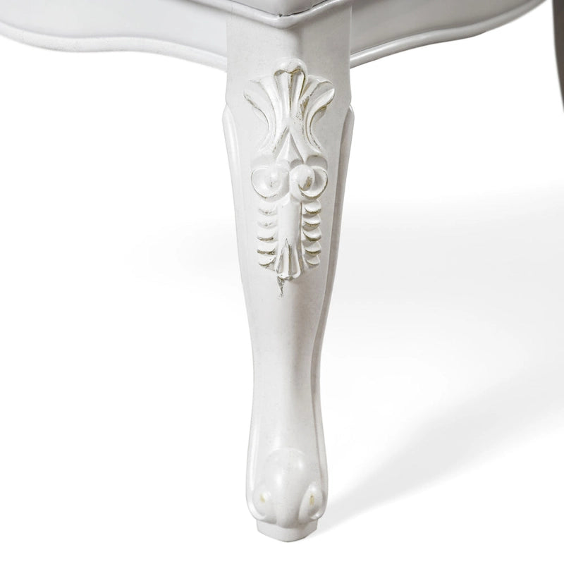 Chaises de salle à manger avec accoudoirs Eugene de Furniture of America, en bois massif traditionnel, avec garniture cloutée et pieds cabrioles (Lot de 2)