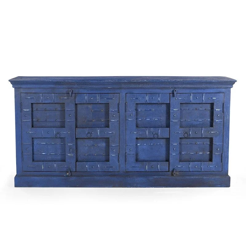 Bahut en bois bleu Woodland 72