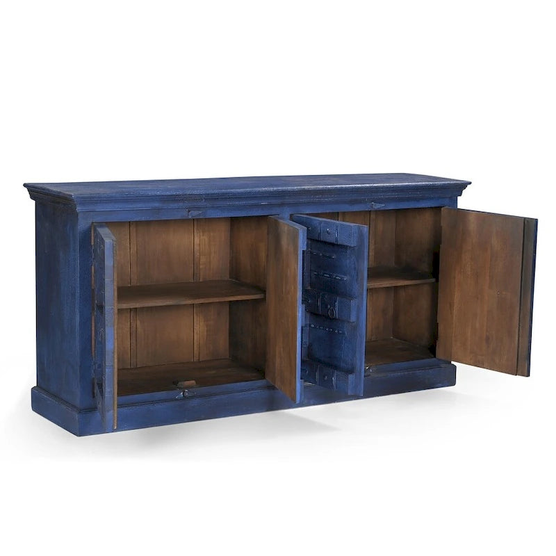 Bahut en bois bleu Woodland 72