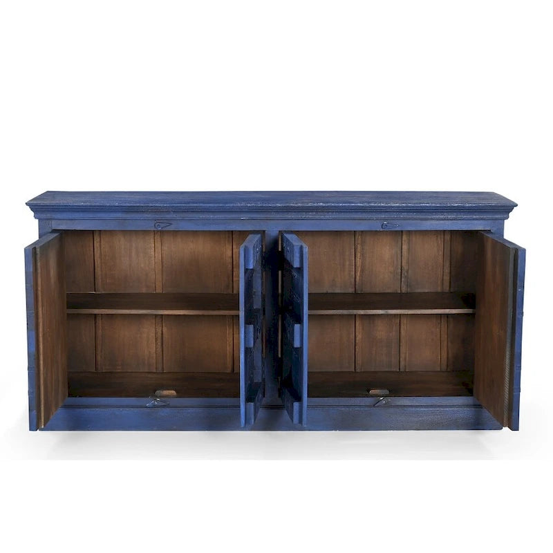 Bahut en bois bleu Woodland 72