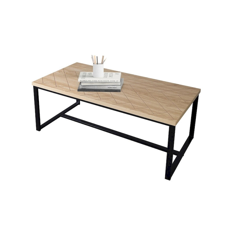 Bali Coastal Modern Stolik Kawowy Blat z Naturalnego Drewna