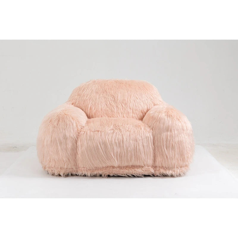 Fauteuil poire pour adulte, canapé paresseux à poils longs, rempli de mousse haute densité, chaise moderne et confortable pour adolescent