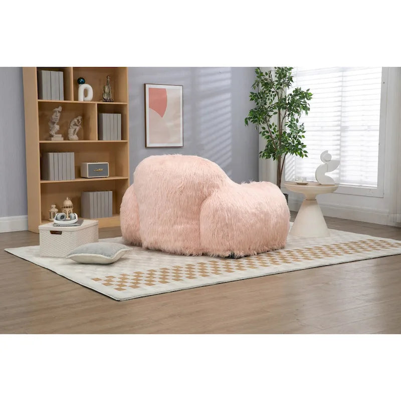 Fauteuil poire pour adulte, canapé paresseux à poils longs, rempli de mousse haute densité, chaise moderne et confortable pour adolescent