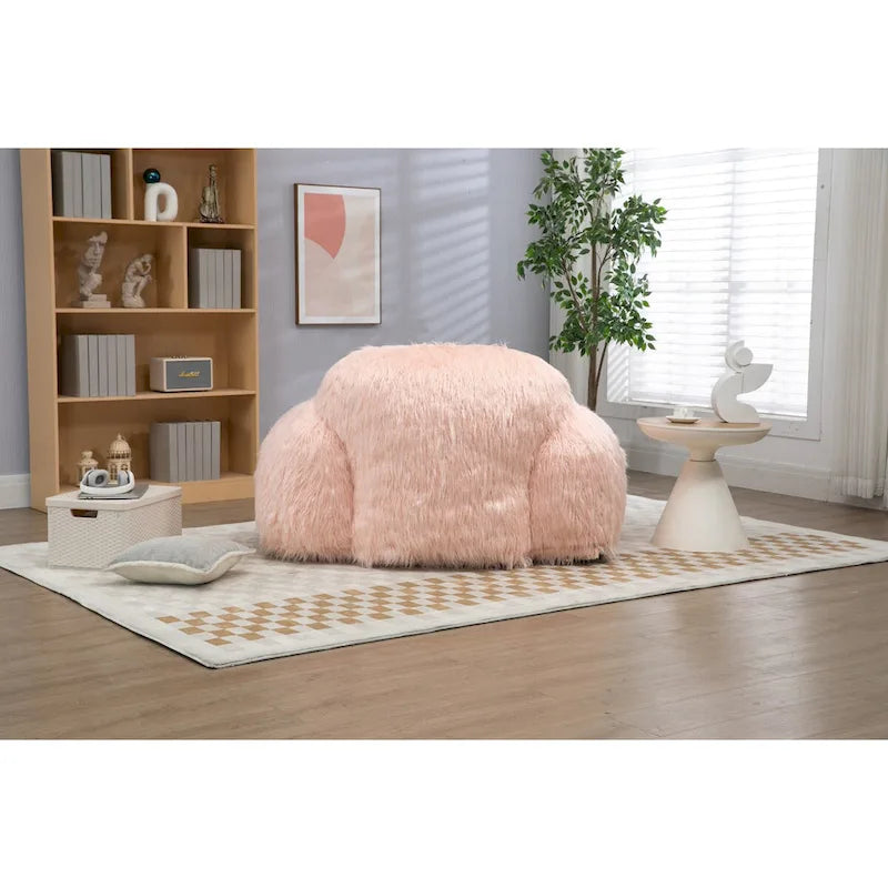 Fauteuil poire pour adulte, canapé paresseux à poils longs, rempli de mousse haute densité, chaise moderne et confortable pour adolescent