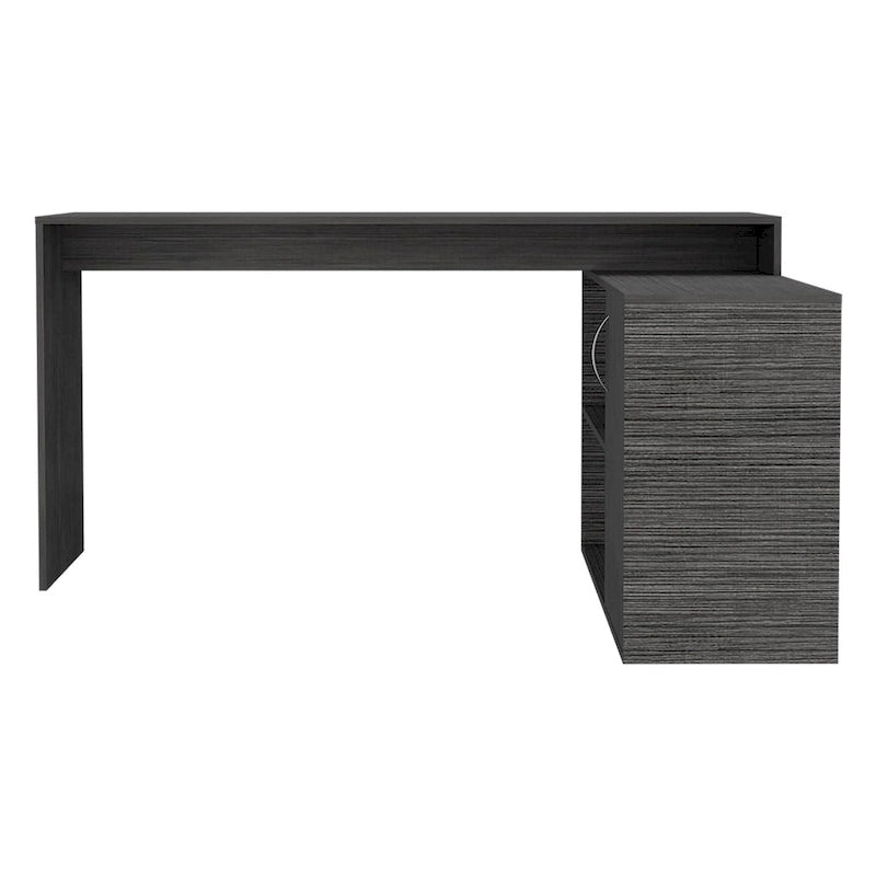 Bureau en L pour Bureau, Salon, Appartement, Chêne Fumé