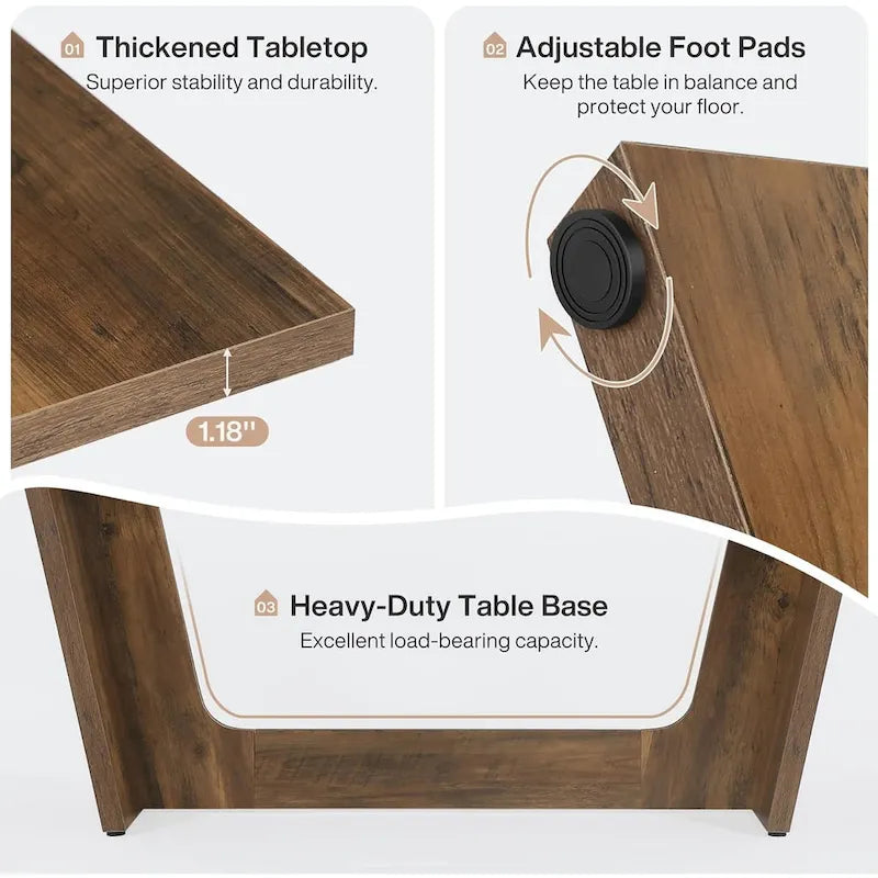 Table à manger en bois de 180 cm, grande table de salle à manger pour 6 à 8 personnes, table de cuisine