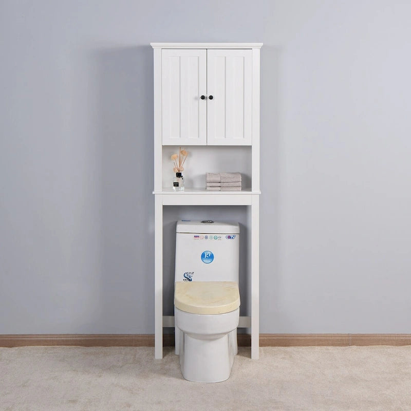 Meuble de rangement en bois pour salle de bain au-dessus des toilettes - 23,62 x 7,72 x 67,32 pouces