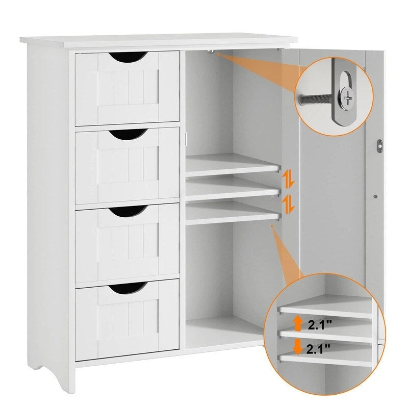 Meuble de Rangement Salle de Bain - 11.9P x 21.9L x 32H