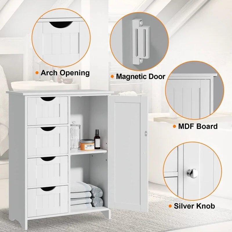 Meuble de Rangement Salle de Bain - 11.9P x 21.9L x 32H