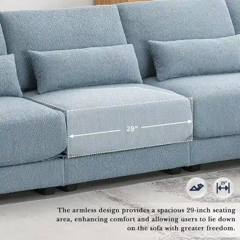 Narożna sofa tapicerowana w kształcie litery L z odwracalnym szezlongiem