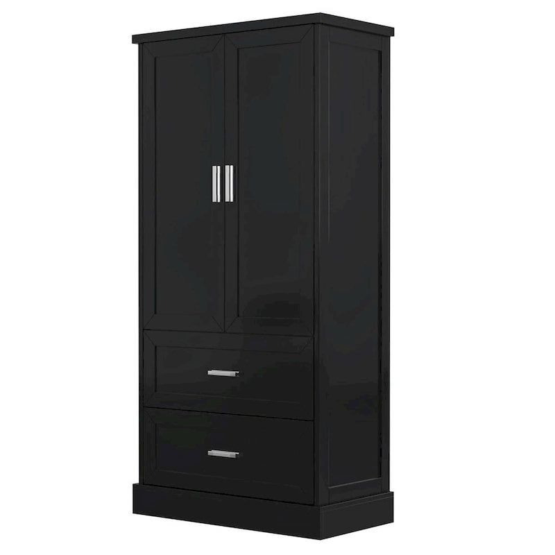 Meuble de rangement haut de salle de bain de 162 cm avec deux portes et tiroirs
