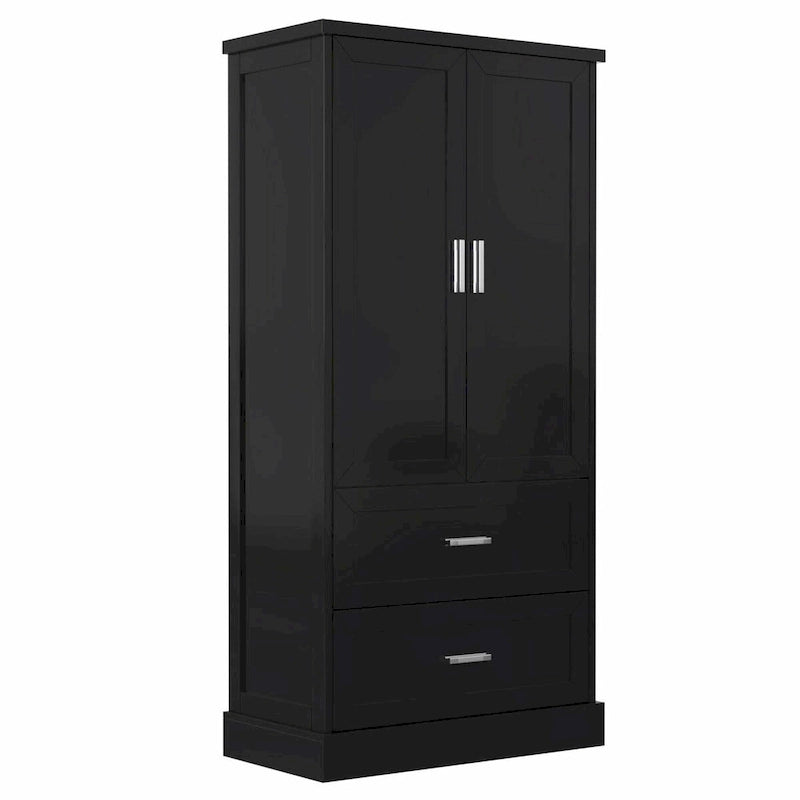 Meuble de rangement haut de salle de bain de 162 cm avec deux portes et tiroirs