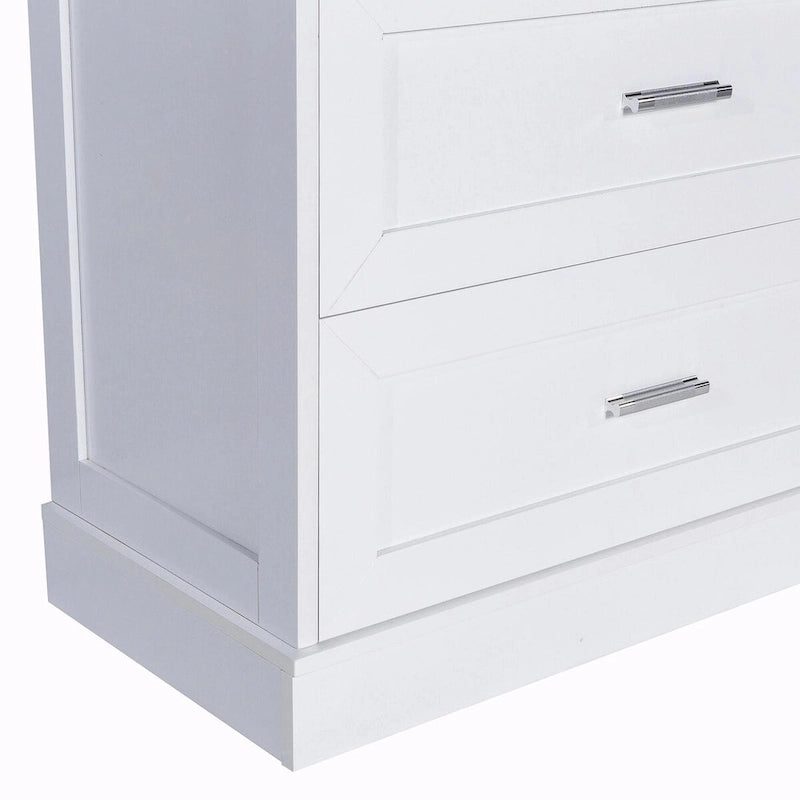 Meuble de rangement haut de salle de bain de 162 cm avec deux portes et tiroirs