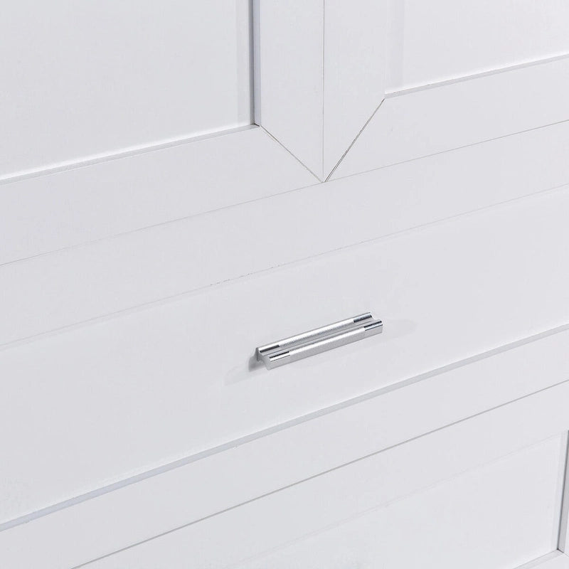 Meuble de rangement haut de salle de bain de 162 cm avec deux portes et tiroirs