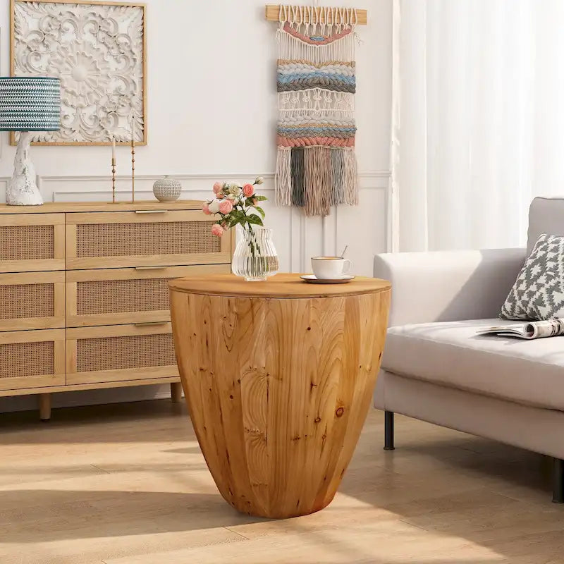 Table basse de style vintage en forme de seau
