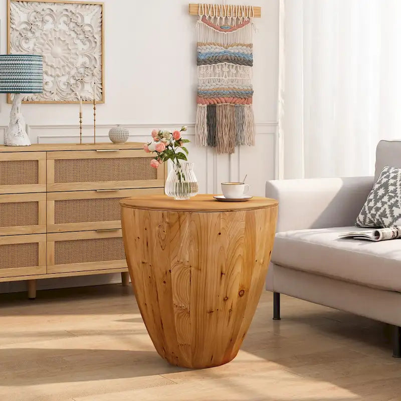 Table basse de style vintage en forme de seau