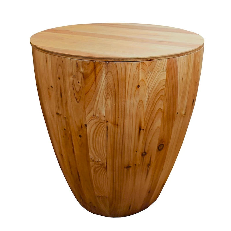 Table basse de style vintage en forme de seau