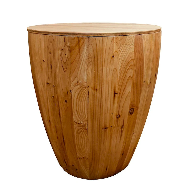 Table basse de style vintage en forme de seau