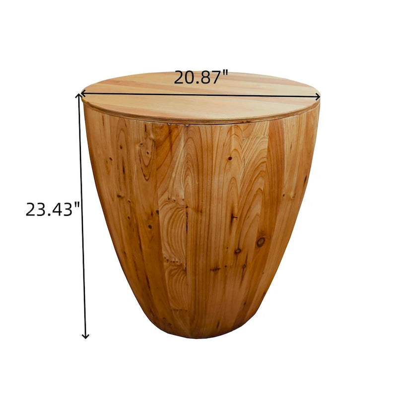 Table basse de style vintage en forme de seau