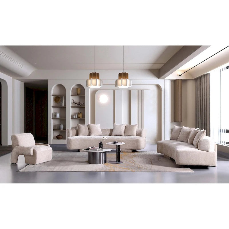 Manhattan Comfort 3-częściowy nowoczesny zestaw sof Verandah Chenille Multi