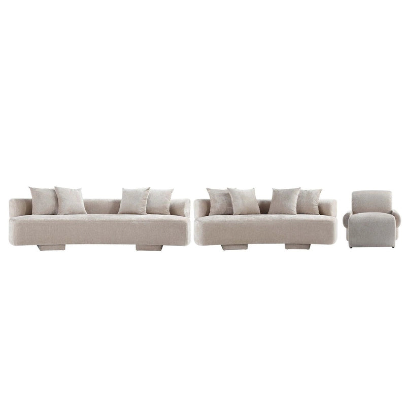 Manhattan Comfort 3-częściowy nowoczesny zestaw sof Verandah Chenille Multi