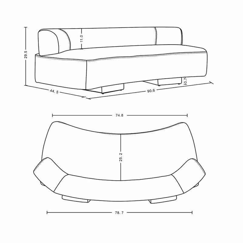 Manhattan Comfort 3-częściowy nowoczesny zestaw sof Verandah Chenille Multi