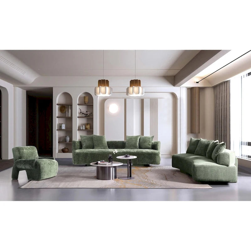 Manhattan Comfort 3-częściowy nowoczesny zestaw sof Verandah Chenille Multi