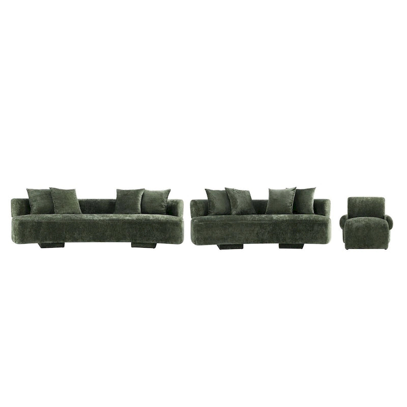 Manhattan Comfort 3-częściowy nowoczesny zestaw sof Verandah Chenille Multi