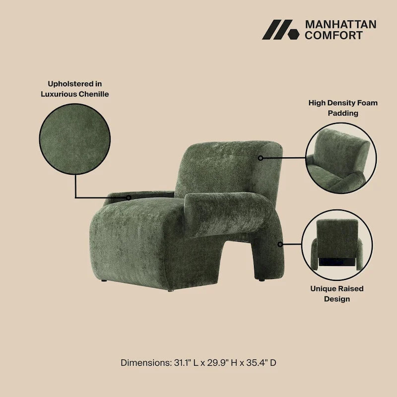 Manhattan Comfort 3-częściowy nowoczesny zestaw sof Verandah Chenille Multi